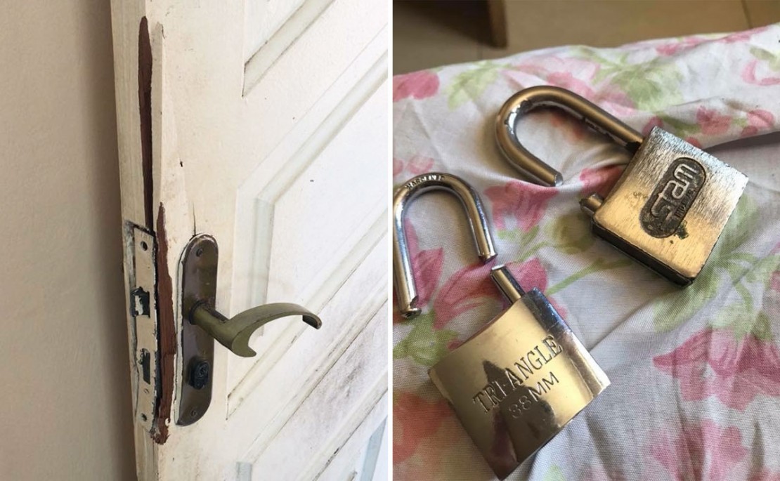 Ao retornar, a família encontrou a residência arrombada e revirada. Foto: Arquivo Pessoal.