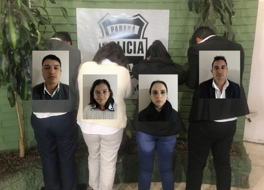 Celso William dos Santos, Alessandra do Nascimento, Vanuze de Fatima de Paula, e Édson dos Santos foram autuados em flagrante. Foto Lucas Sarzi/Divulgação.