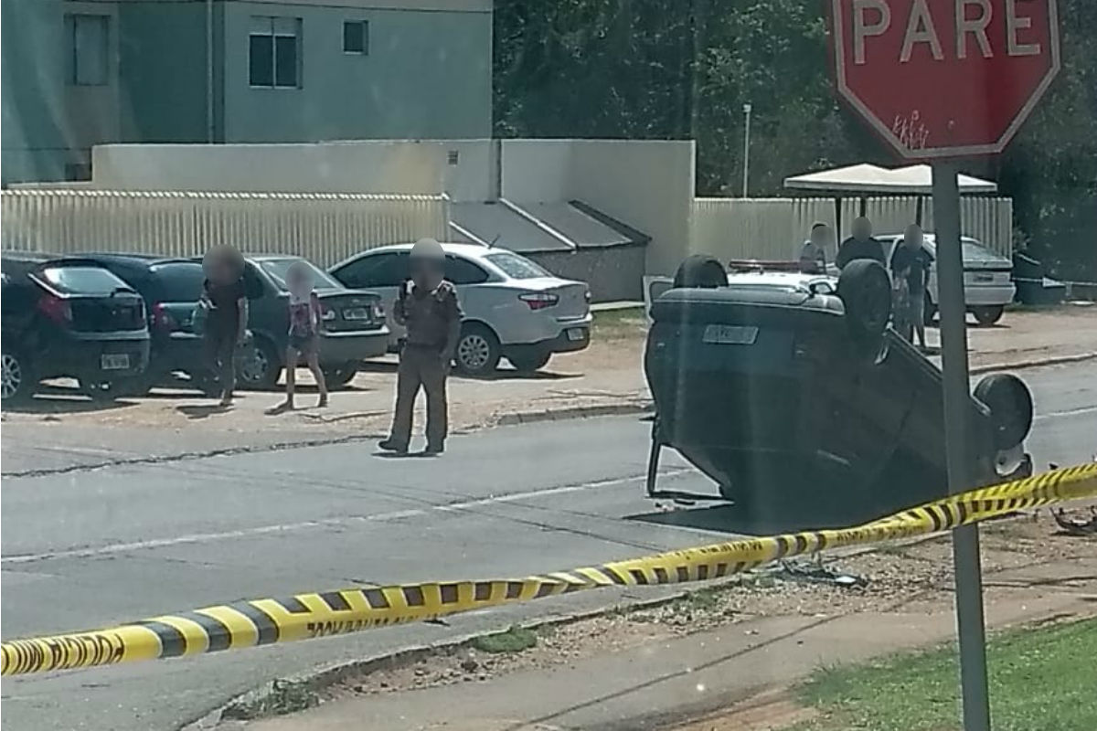 Acidente no bairro Tatuquara, em Curitiba. Foto: Reprodução/Whatsapp