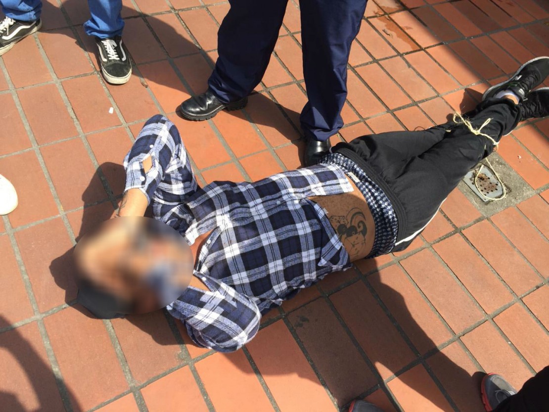 Suspeito foi encaminhado para a Central de Flagrantes de Curitiba. Foto: Colaboração