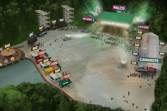 Entenda como vai ser o mapa da área do evento. Foto: Divulgação.
