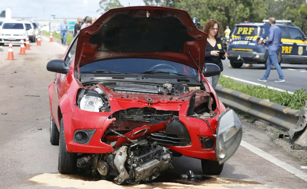 Acidente grave em Araucária, na Região Metropolitana de Curitiba.
