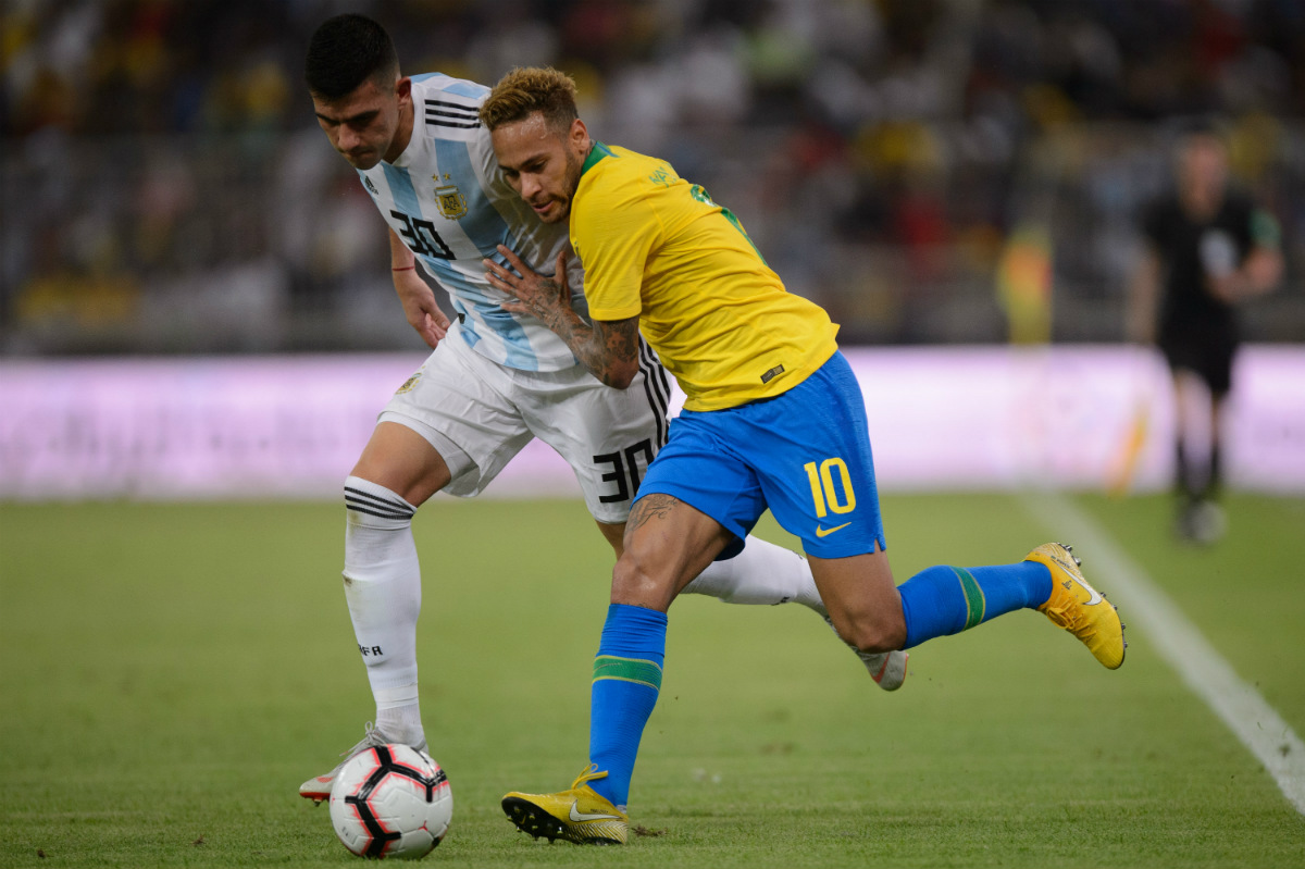 Neymar teve atuação discreta contra a Argentina. Foto: Pedro Martins MoWa Press