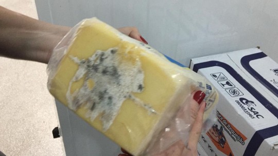 Além de produtos fora da data de validade, agentes encontraram também vários alimentos mofados. Foto: Divulgação/Polícia Civil