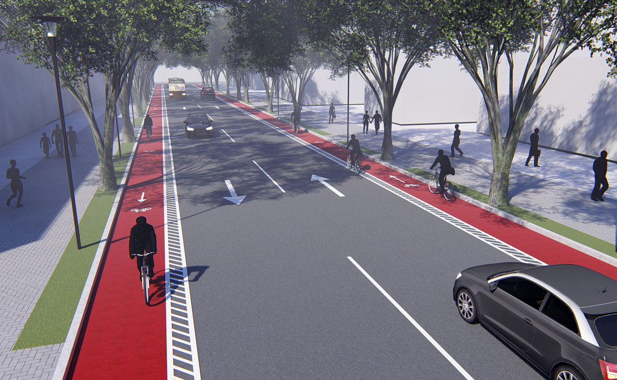 Plano prevê implantação de ciclofaixas e ciclovias, entre outras estruturas. Foto: Divulgação/SMCS