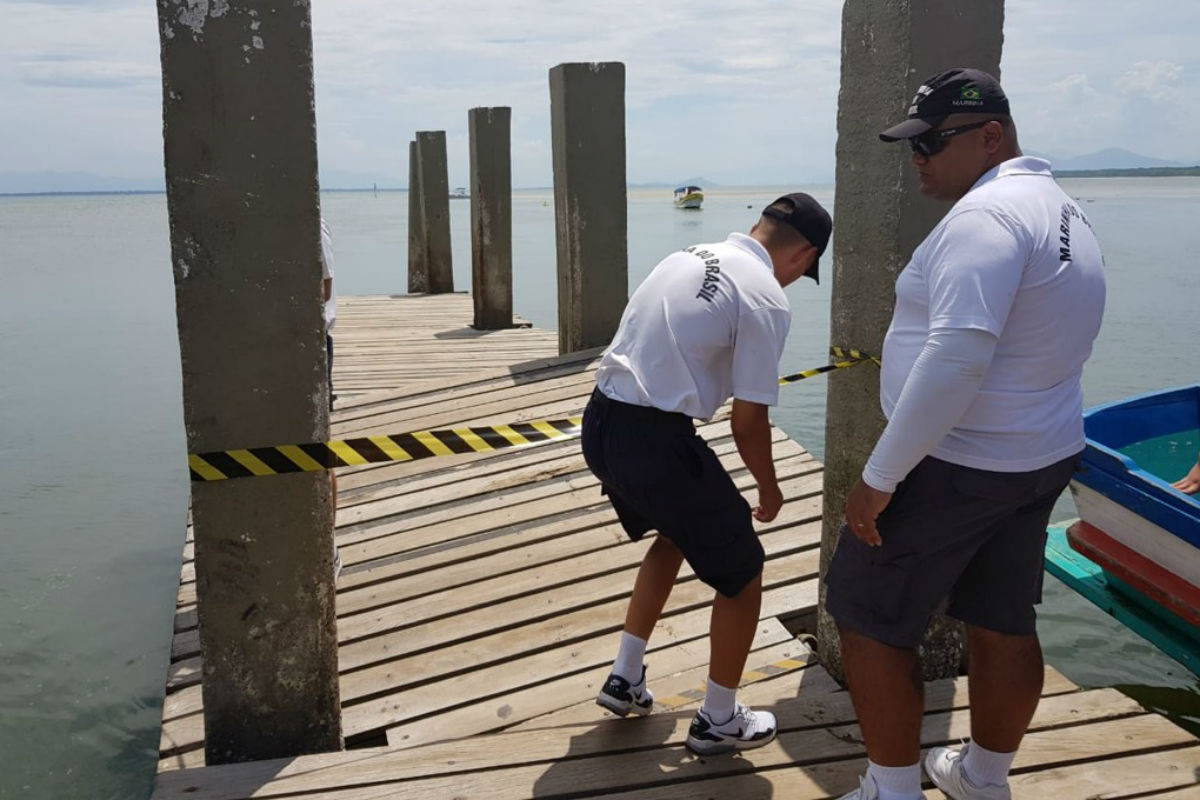 Marinha isolou área e notificou proprietário para resolver os problemas no trapiche. Foto: Divulgação/Animpo