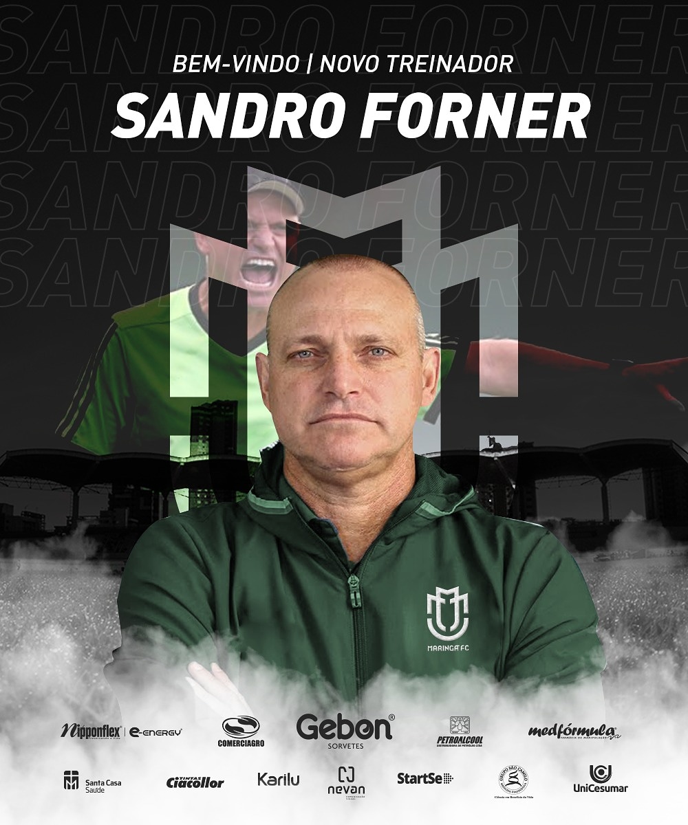 Sandro Forner é o novo técnico do Paraná. Foto: Divulgação/Maringá FC