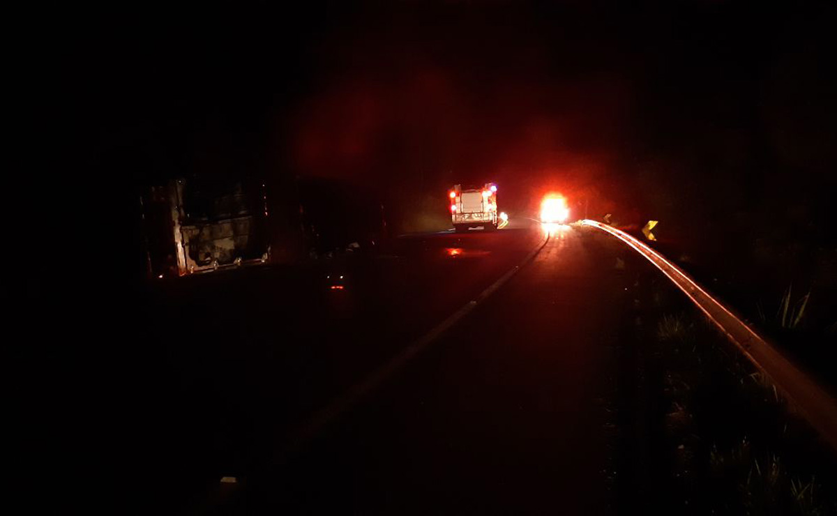 Acidente aconteceu no quilômetro 245 da rodovia. Foto: Divulgação/PRF
