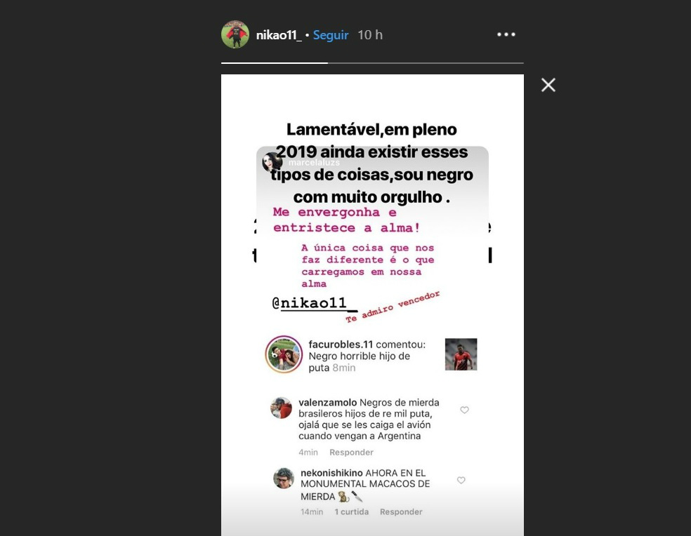 Nikão foi vítima de racismo nas redes sociais. Foto: Reprodução/Instagram