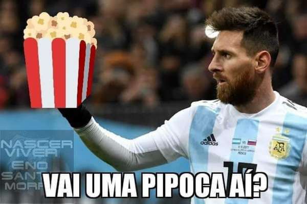 Messi foi um dos principais alvos dos memes zoando os argentinos. Foto: Reprodução/Humor Esportivo