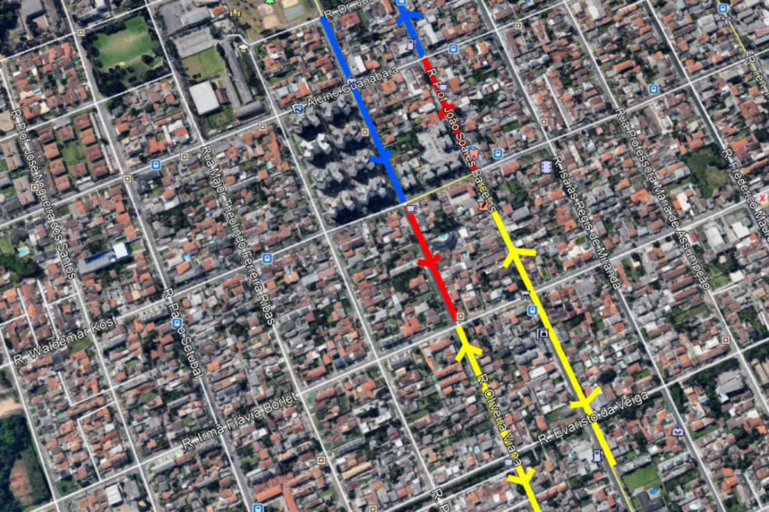 As ruas João Soares Barcelos e a Oliveira Viana fazem parte do novo binário do Hauer. Foto: Divulgação/SMCS