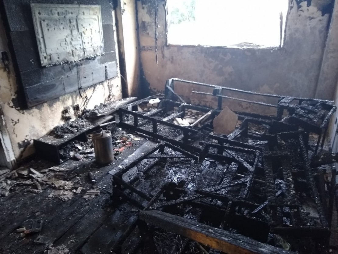 Interior do apartamento que explodiu em Curitiba Foto: Divulgação.