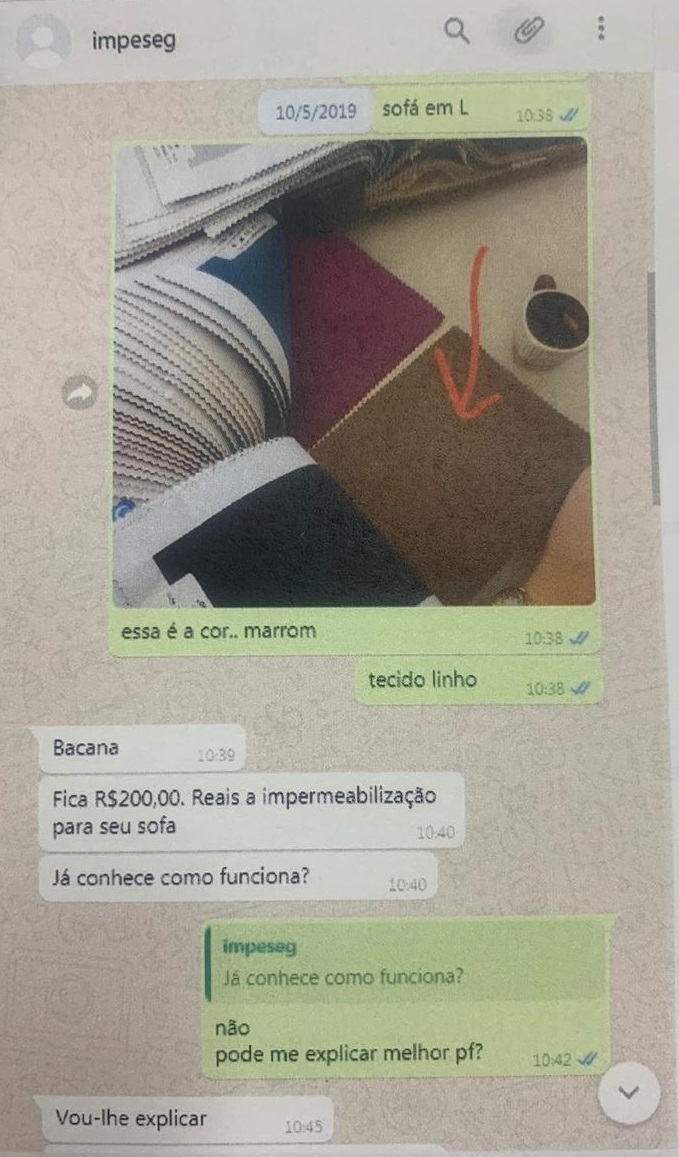 Troca de mensagens mostra informações repassadas sobre o serviço. Foto: Divulgação/Polícia Civil