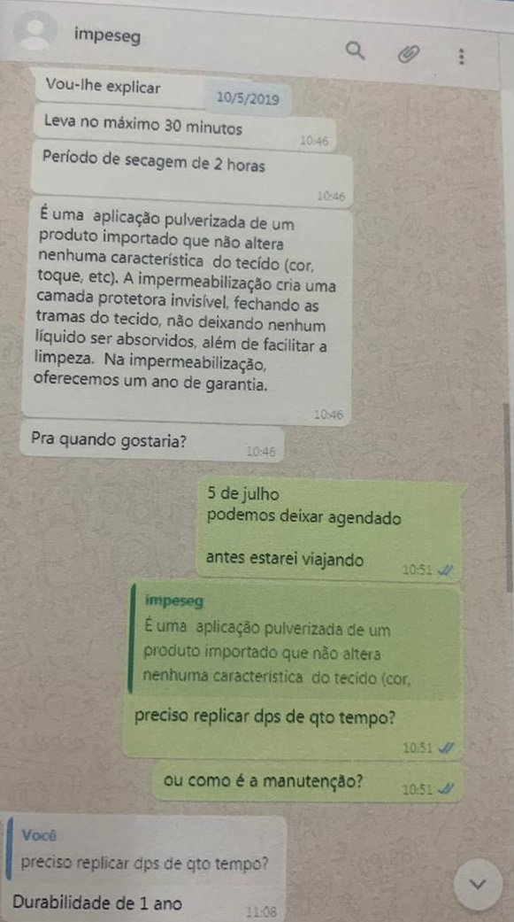 Troca de mensagens mostra informações repassadas sobre o serviço. Foto: Divulgação/Polícia Civil