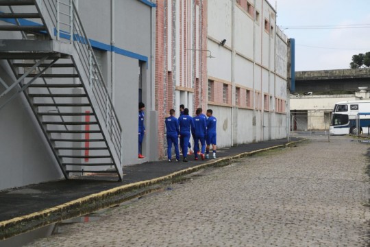Jogadores do Tricolor na Vila Capanema. Foto: Felipe Rosa. 