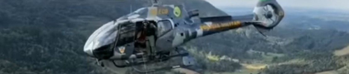 Ferida, a mulher foi mulher foi socorrida de helicóptero pelo Batalhão de Operações Aéreas da Polícia Militar. Foto: Reprodução/Facebook