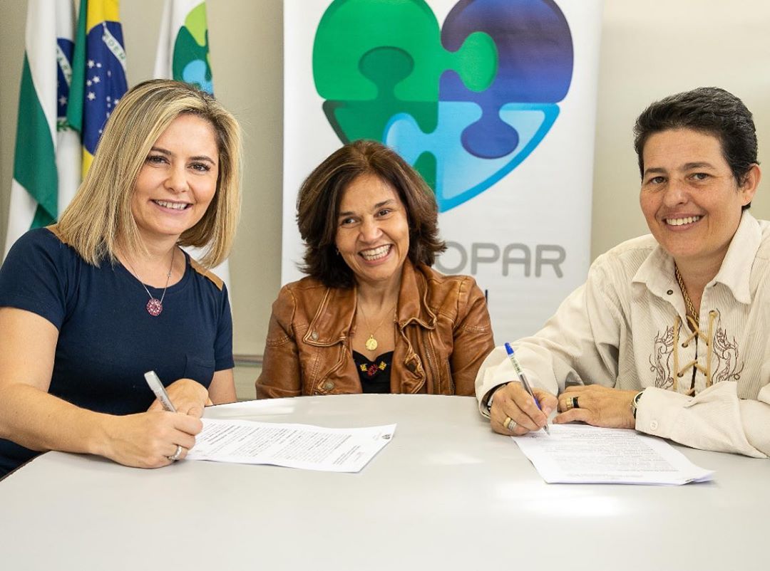Carlise, do Provopar, com Cláudia Rodrigues e sua empresária, Adriane Bonato. Foto: Reprodução/Instagram.