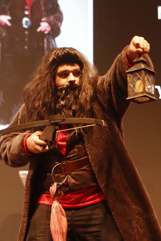 Marcos, como Hagrid, de 'Happy Potter'. Foto: Colaboração/Isabella Moraes
