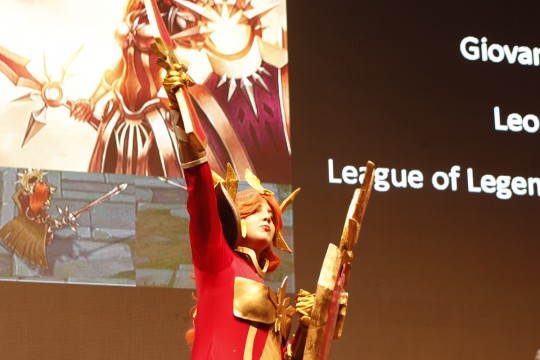 Giovana, como Leona de 'League of Legends'. Foto: Colaboração/Isabella Moraes