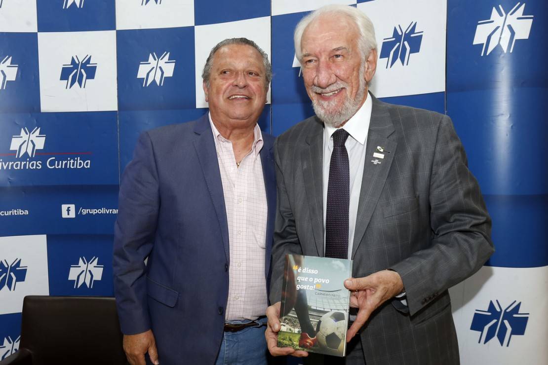 Carneiro e o vice-governador e ex-presidente do Paraná Clube Darci Piana. Foto: Albari Rosa