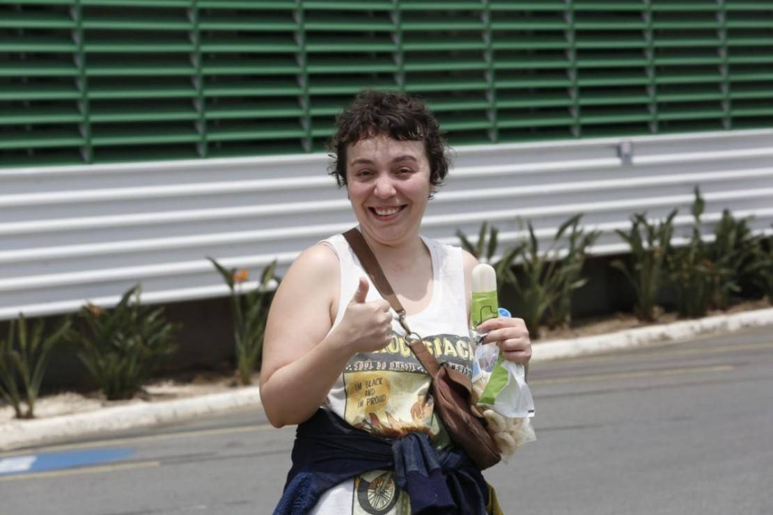 Naiane Bárbara, que ficou de fora do fechamento em 2018, se antecipou e chegou cedo ao local onde faria a prova. Foto: Átila Alberti/Tribuna do Paraná