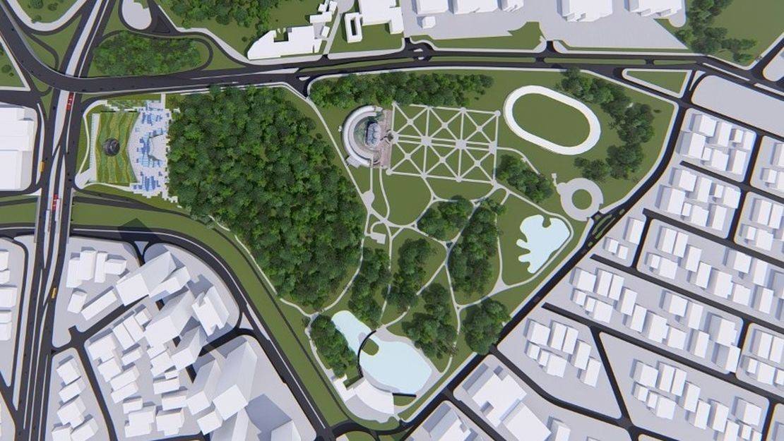 Novo espaço ficará próximo ao viaduto, à esquerda da imagem. Foto: Divulgação / Prefeitura de Curitiba