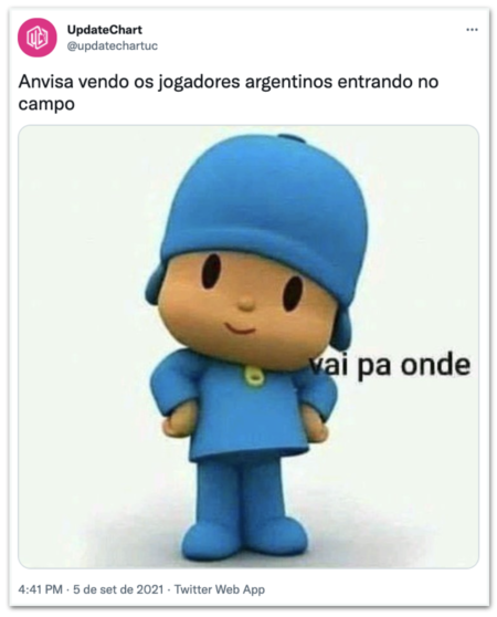 memes brasil x argentina x anvisa