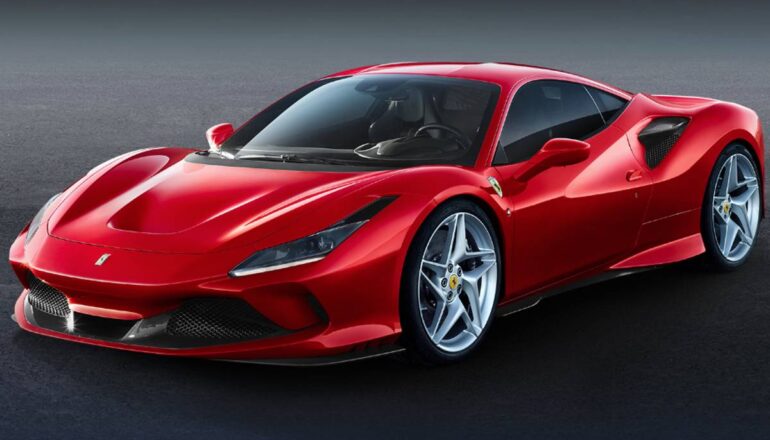 Imagem mostra uma Ferrari F8 Tributo, que custa R$ 4,1 milhões.