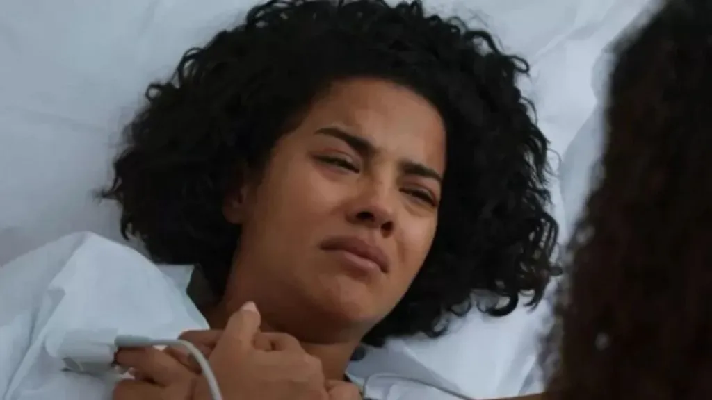 Maria de Fatima no hospital.