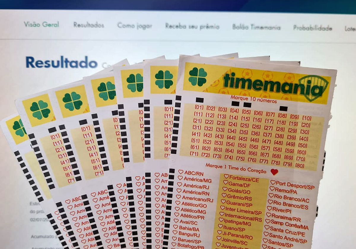 Timemania 2327 acumula e prêmio chega a R$ 60 milhões