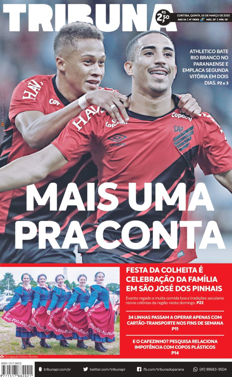 Capa de quinta-feira (05/03/2020)