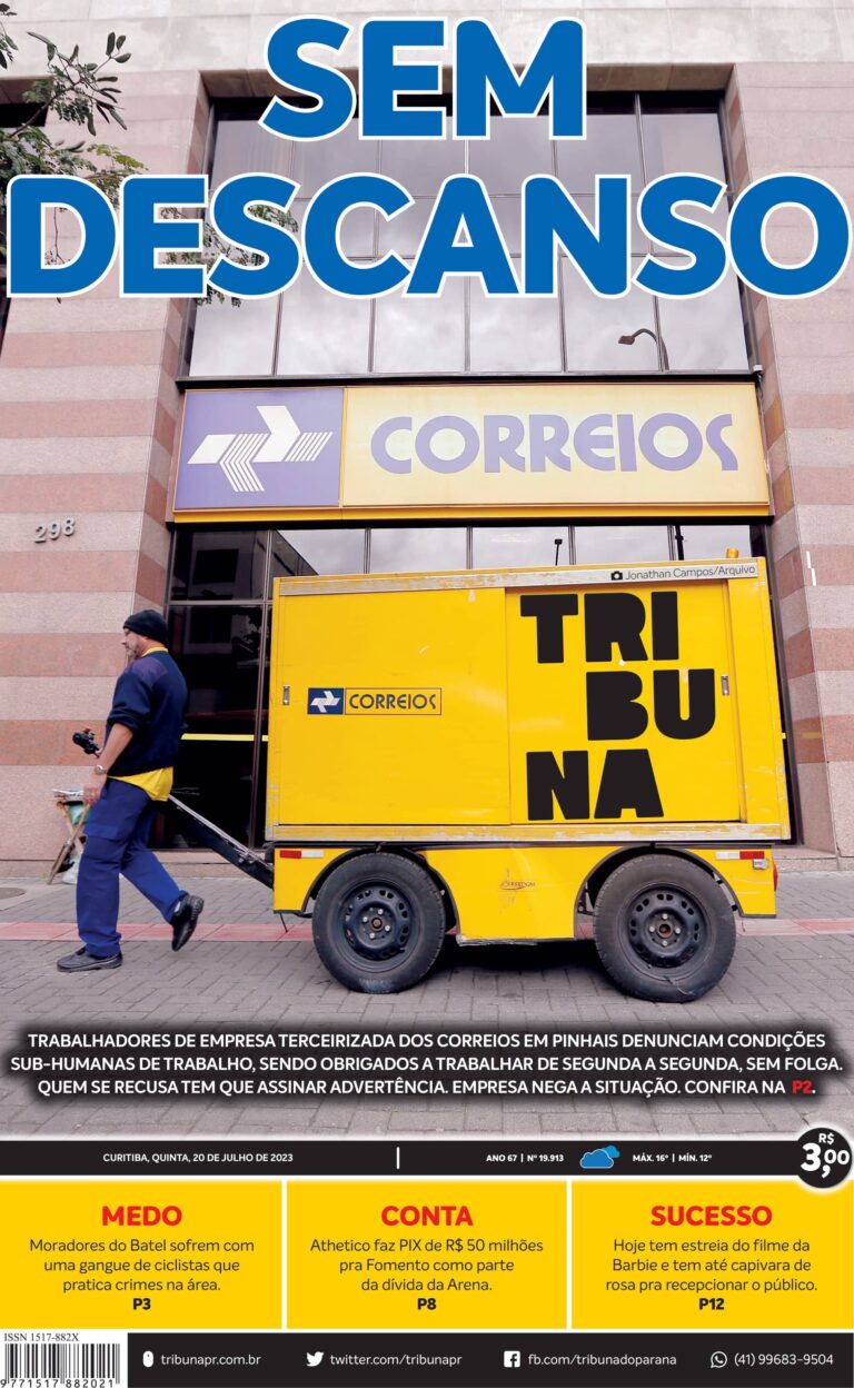 Capa do dia 20/07/23