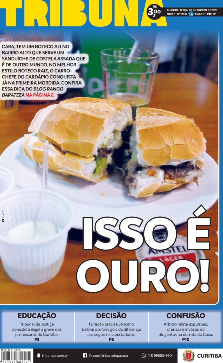 Capa do dia 08/08/23