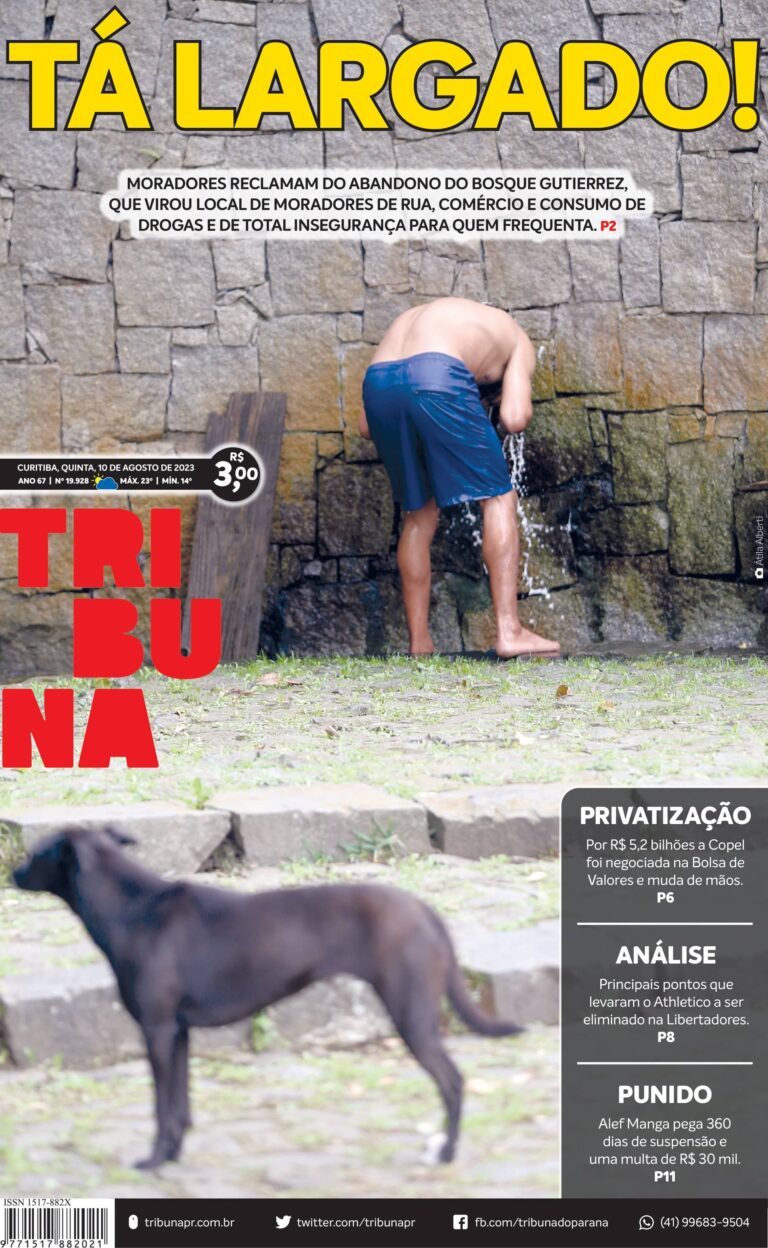 Capa do dia 10/08/23