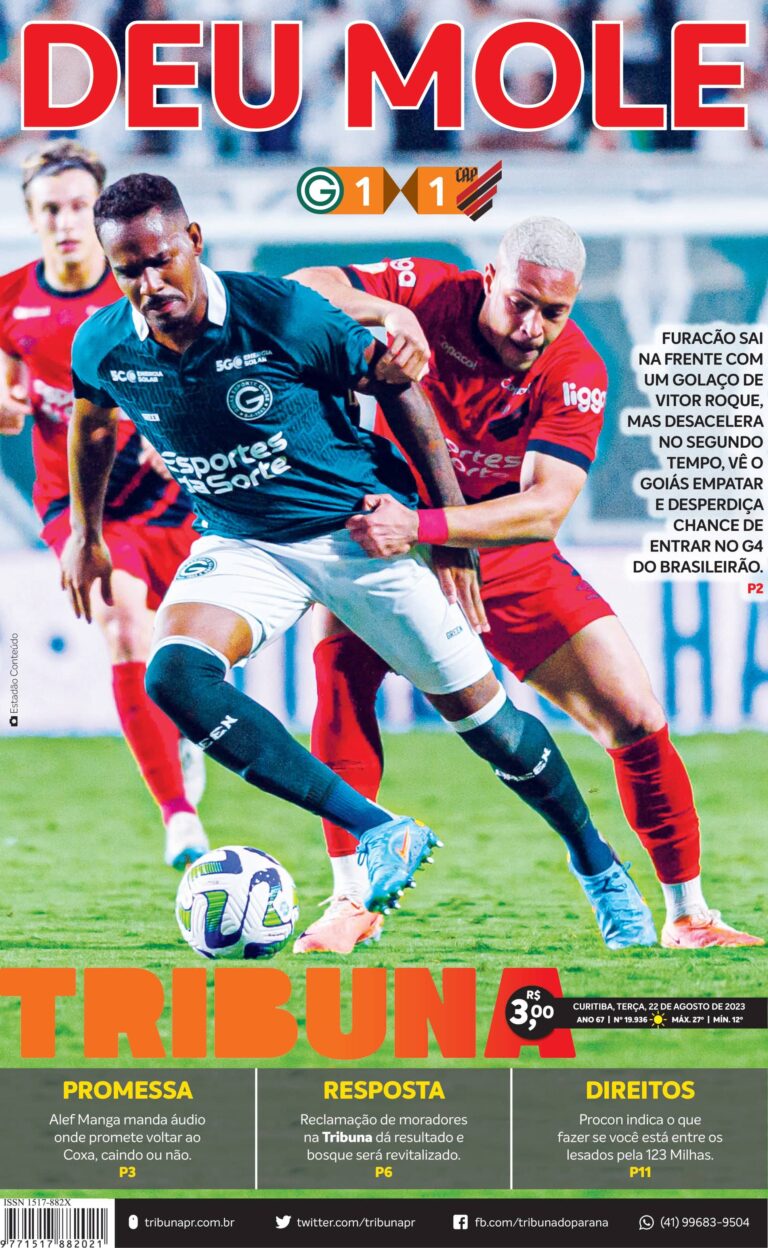Capa do dia 22/08/23
