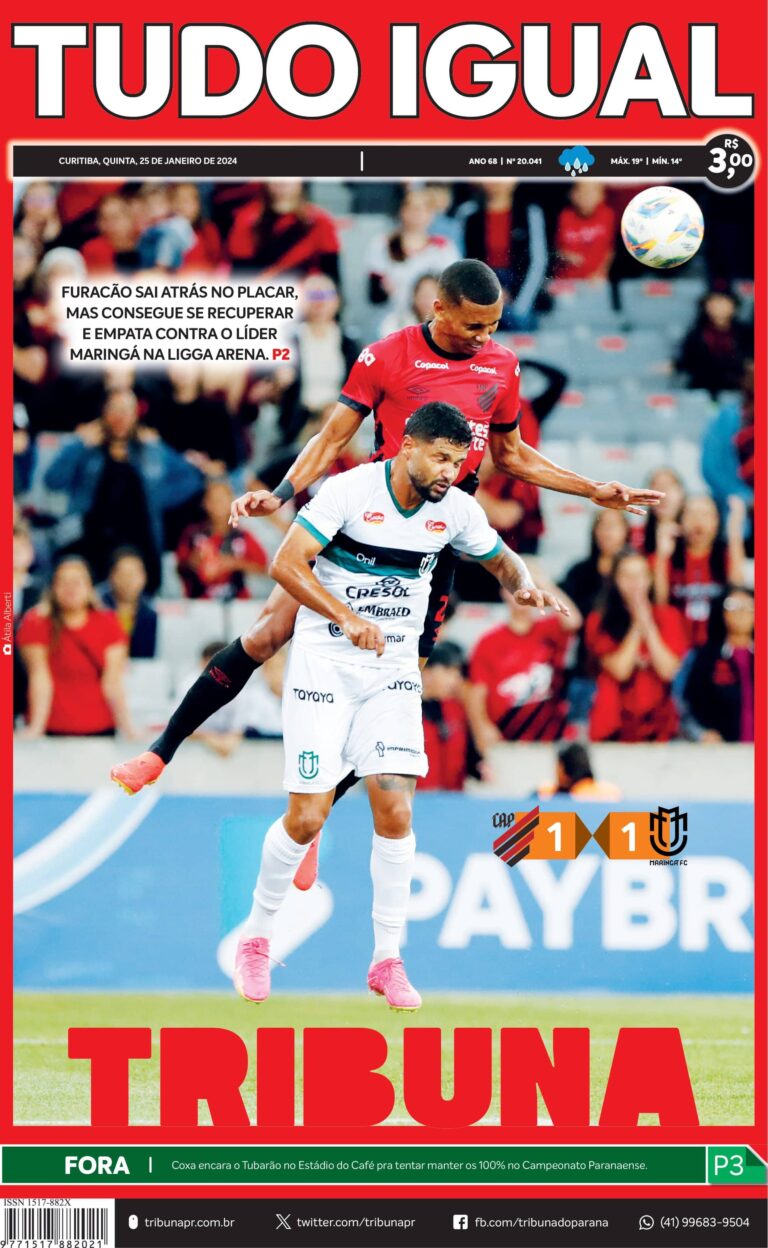 Capa do dia 25/01/24