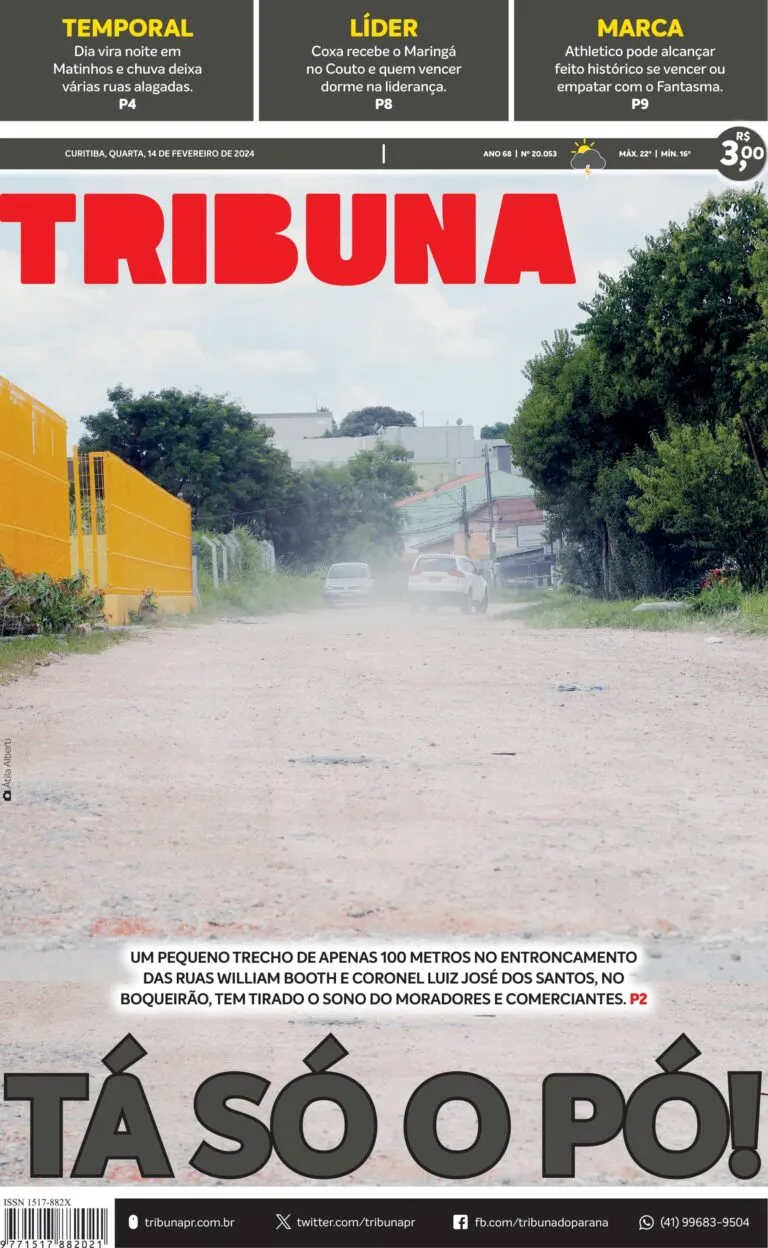 Capa do dia 14/02/24