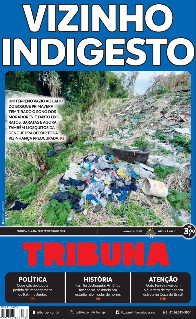 Capa do dia 21/02/24