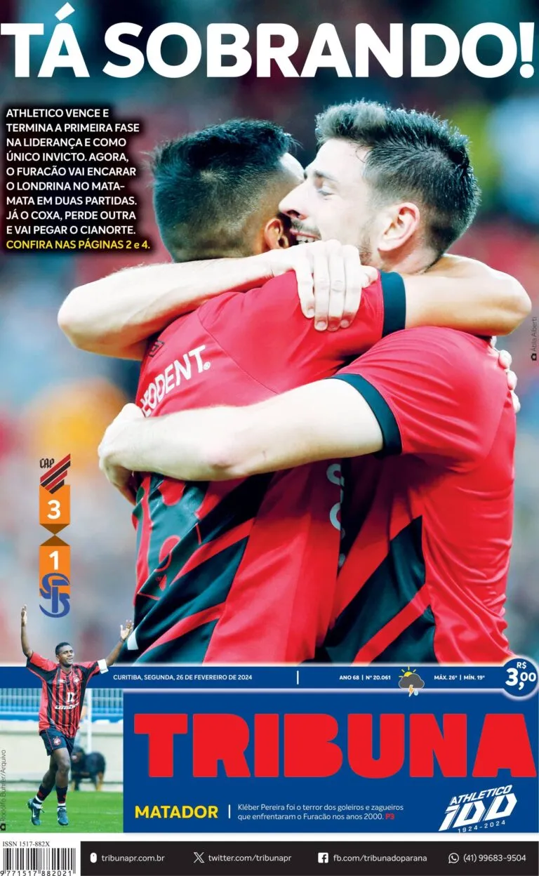 Capa do dia 26/02/24