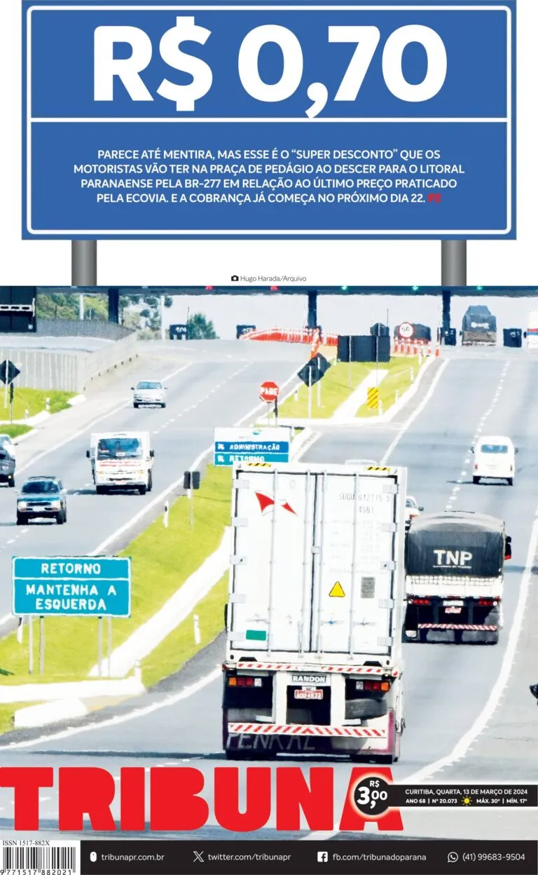 Capa do dia 13/03/24