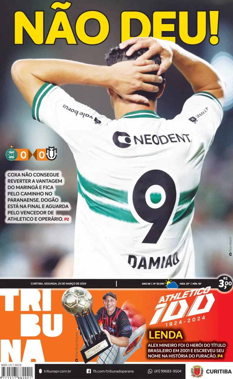 Capa do dia 25/03/24