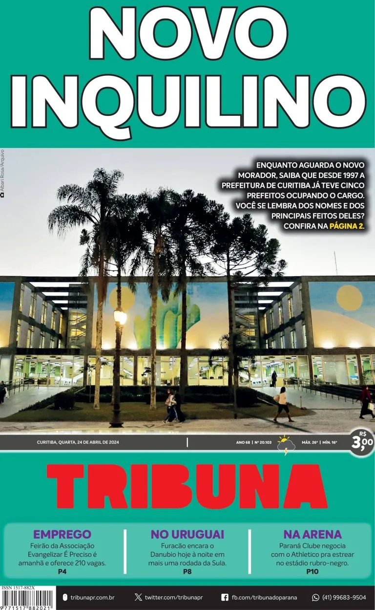 Capa do dia 24/04/24