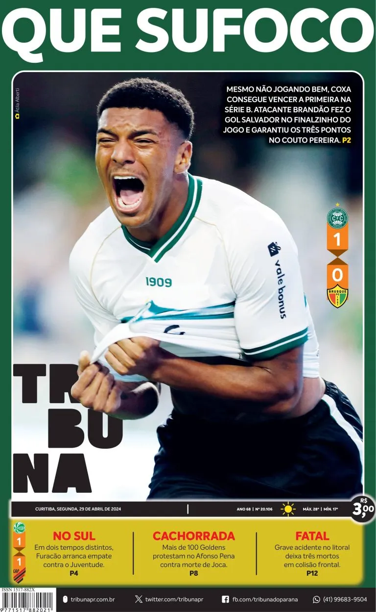 Capa do dia 29/04/24