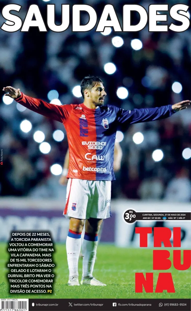 Capa do dia 27/05/24