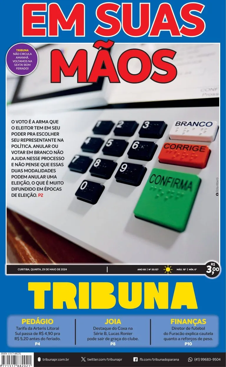 Capa do dia 29/05/24