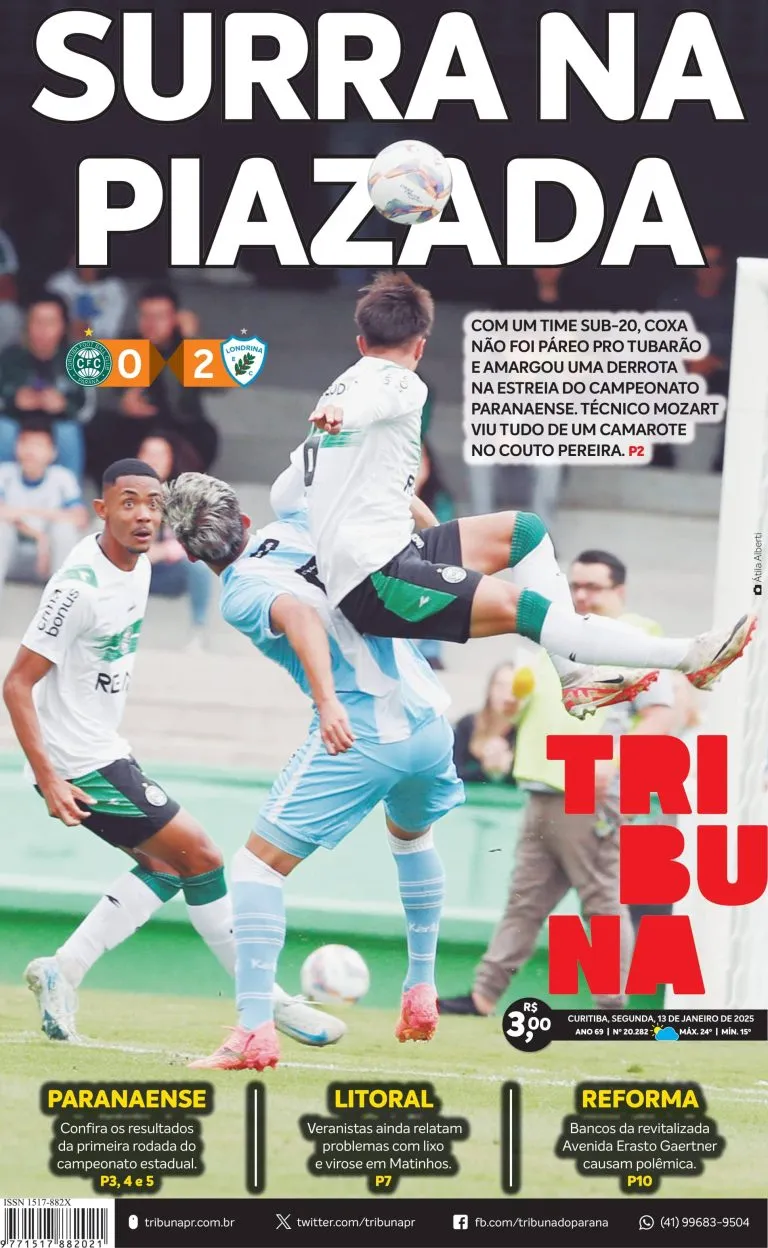 Capa do dia 13/01/25