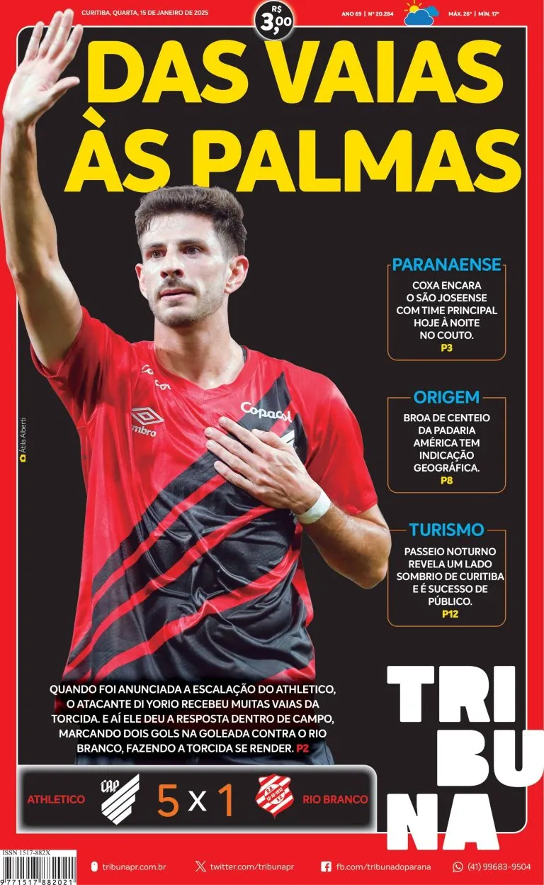 Capa do dia 15/01/25