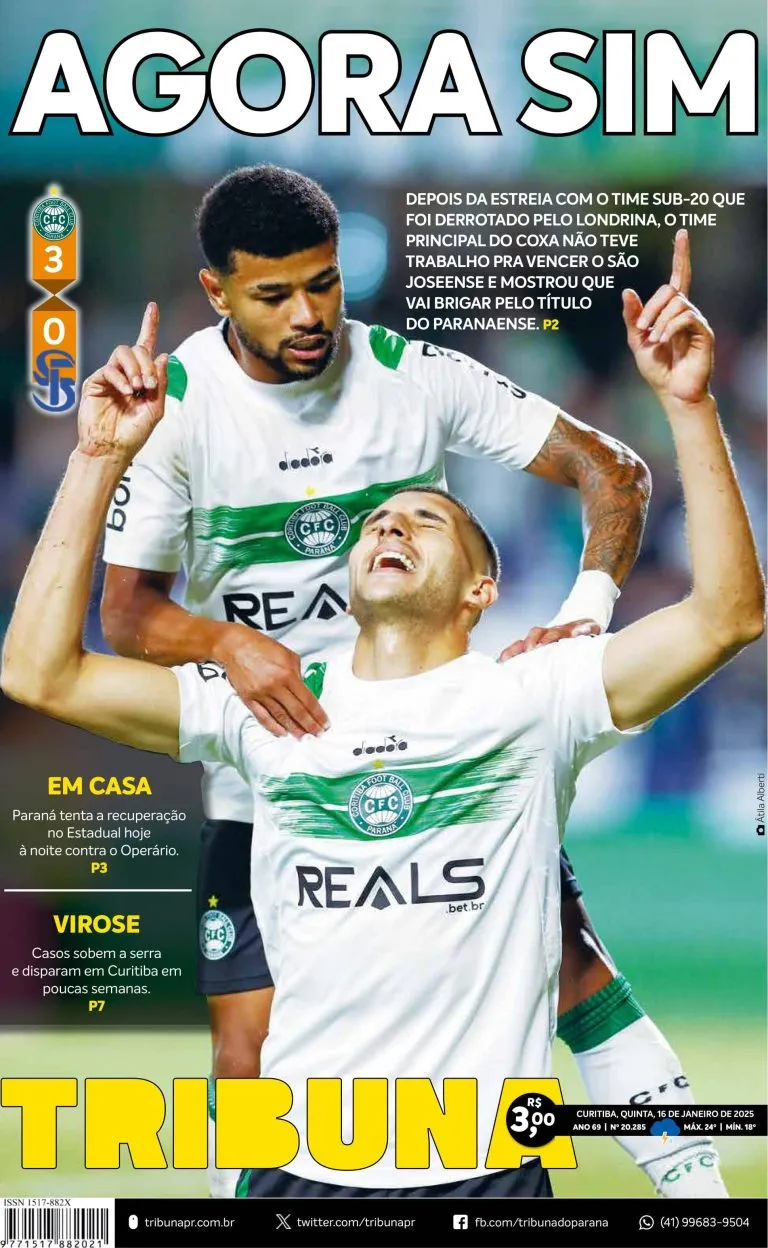 Capa do dia 16/01/25