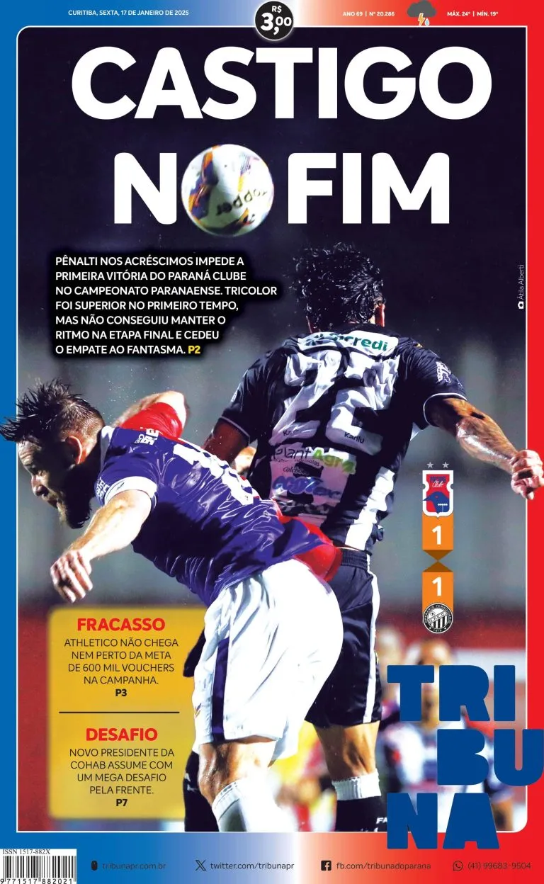 Capa do dia 17/01/25