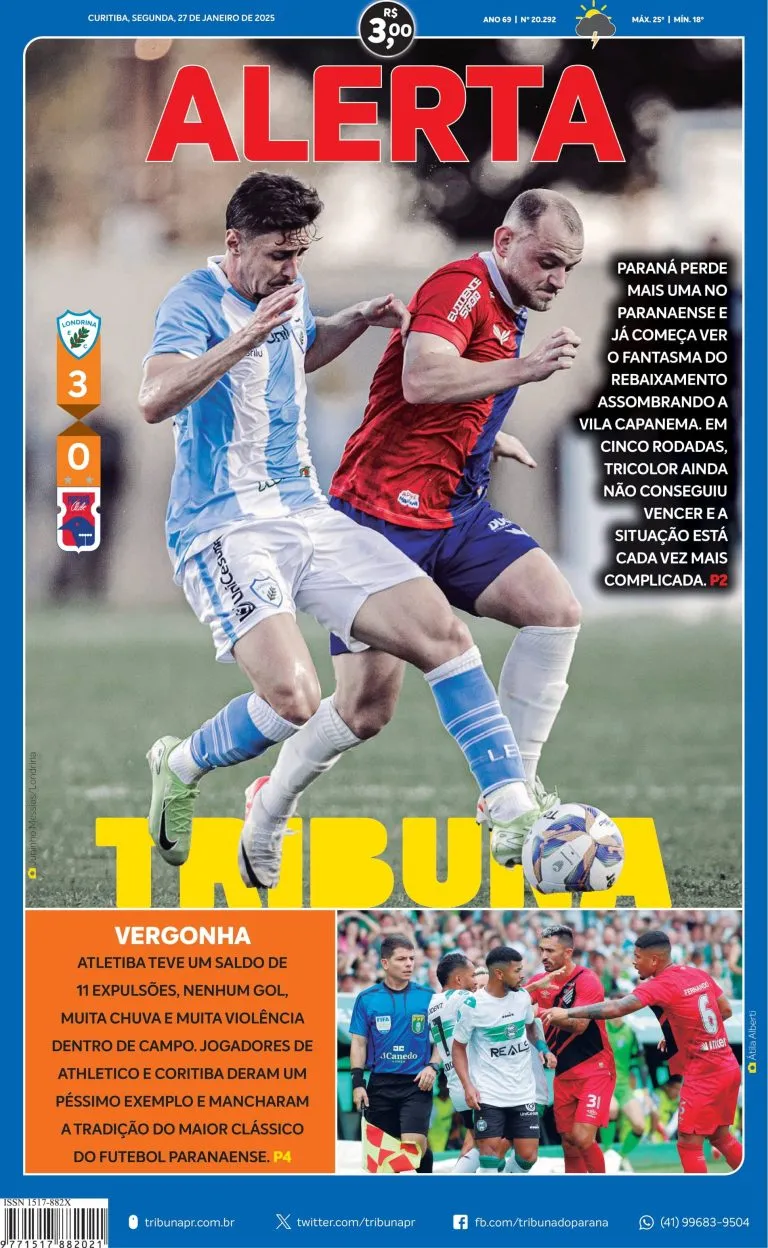 Capa do dia 27/01/25